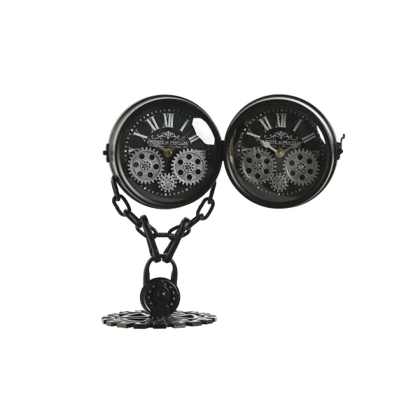 Table clock Home ESPRIT Black Silver