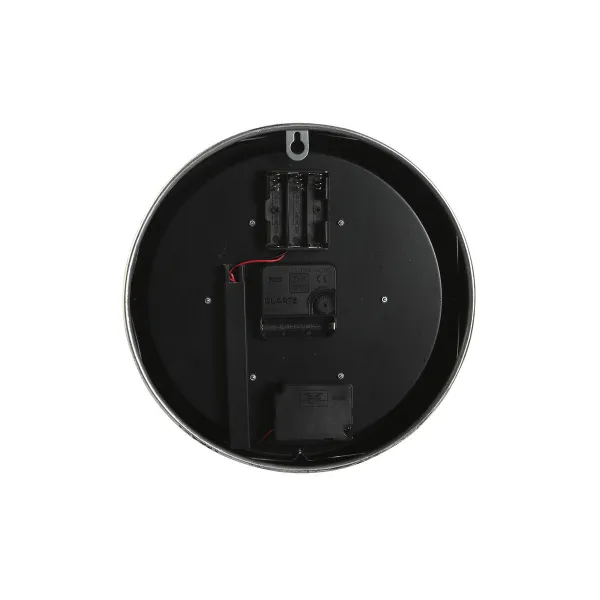 Sienas pulkstenis Home ESPRIT Melns Bronza Sudrabains Metāls Stikls 25 x 6,3 x 25 cm (2 gb.)