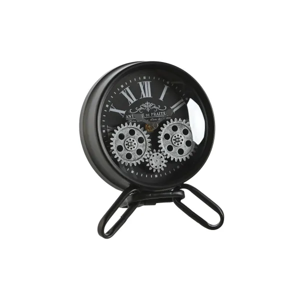 Настольные часы Home ESPRIT Чёрный Серебристый