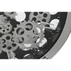 Sieninis laikrodis Home ESPRIT Juoda Sidabras Metalinis Stiklas Pavaros 52 x 8,5 x 52 cm