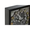 Sieninis laikrodis Home ESPRIT Geltona Balta Juoda Pilka Metalinis Stiklas Vintage 27,5 x 6,5 x 40,5 cm (2 vnt.)