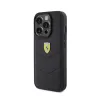 Ferrari Quilted Metal Logo - Case for iPhone 15 Pro  (Black)