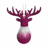 Christmas bauble Krist+ Fuchsia Plastic Glitter Reindeer 14 x 15,5 x 7 cm 13,5 x 15,5 x 7 cm (24 Units)