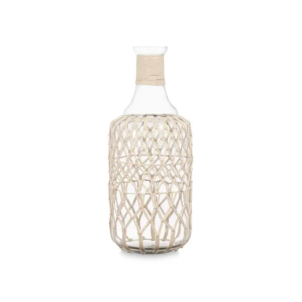 Dekoratyvinis butelis Gift Decor Balta Skaidrus 20 x 48 x 20 cm 19 x 48 cm Dekoratyvinis (2 vnt.)
