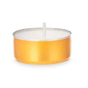 Candle Set Acorde Tea Lights White Golden (20 Units)