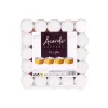 Candle Set Acorde Tea Lights White Golden (20 Units)