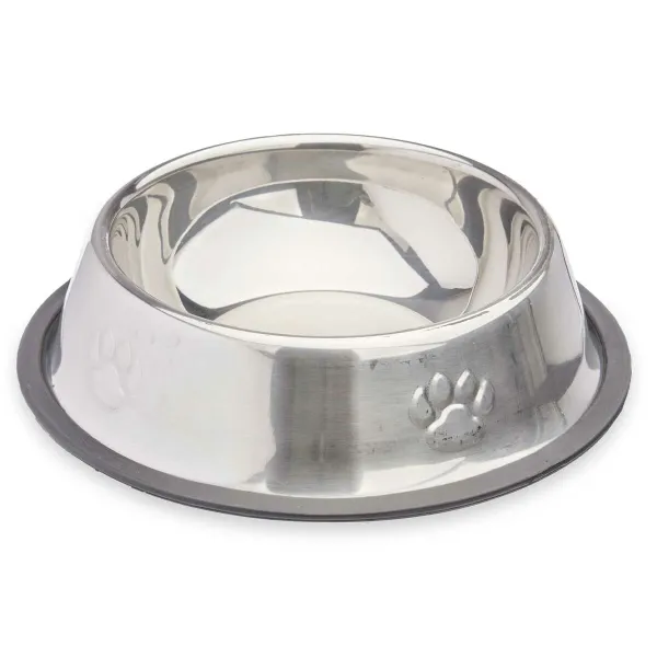 Šunų maisto indas Mascow Pilka Sidabras Guma Metalinis 18 x 4,5 x 18 cm 35 x 0,03 x 25 cm (24 vnt.)