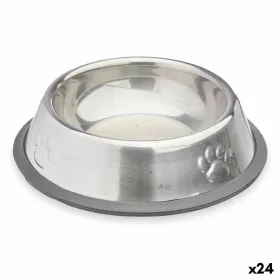 Suņu barotava Mascow Pelēks Sudrabains Gumija Metāls 15 x 4 x 15 cm 16 x 3,5 x 16 cm (24 gb.)