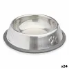 Šunų maisto indas Mascow Pilka Sidabras Guma Metalinis 15 x 4 x 15 cm 16 x 3,5 x 16 cm (24 vnt.)