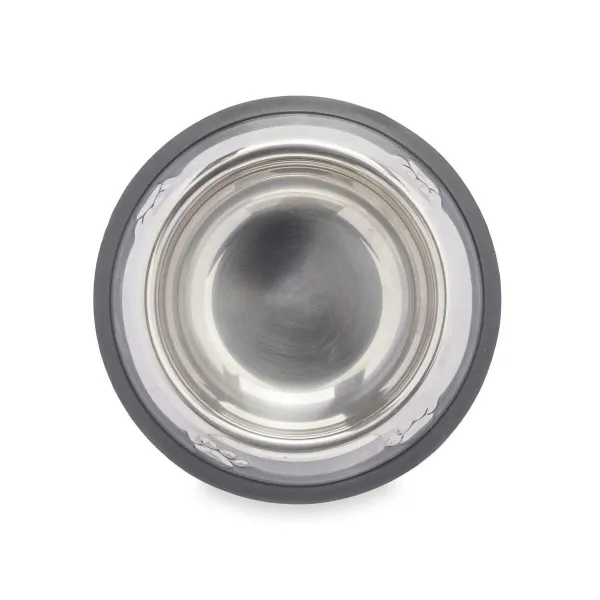 Šunų maisto indas Mascow Pilka Sidabras Guma Metalinis 15 x 4 x 15 cm 16 x 3,5 x 16 cm (24 vnt.)