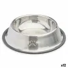 Dog Feeder Mascow Grey Silver Rubber Metal 22 x 5 x 22 cm 22 x 6 x 22 cm (12 Units)