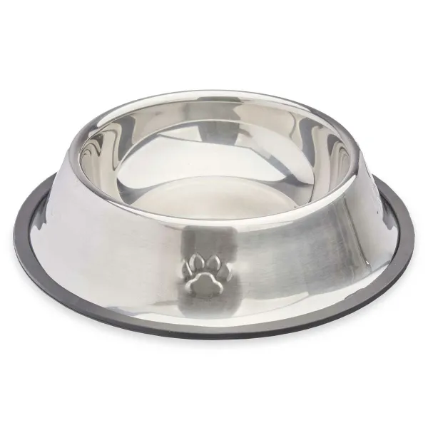Šunų maisto indas Mascow Pilka Sidabras Guma Metalinis 22 x 5 x 22 cm 22 x 6 x 22 cm (12 vnt.)