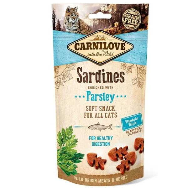 Snack for Cats Carnilove Zivs 50 g Konfektes Pētersīļi
