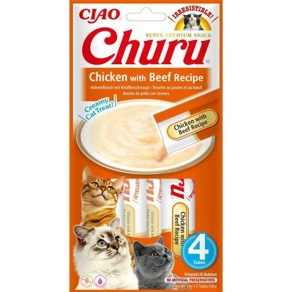 Snack for Cats Inaba Churu Višta Veršiena 4 x 14 g