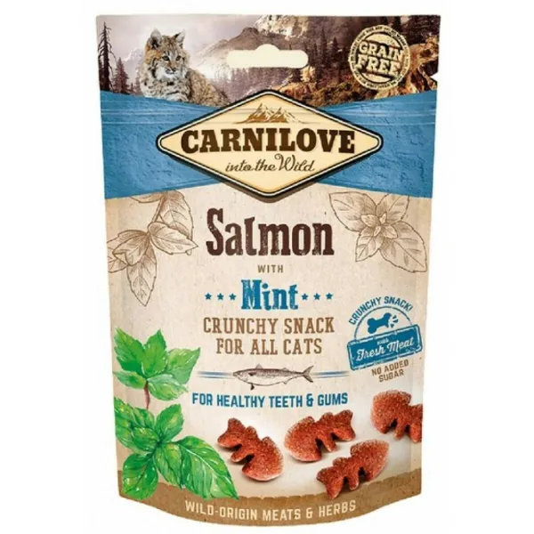 Snack for Cats Carnilove Mėtos Lašišos raudonumo spalva 50 g Saldainiai