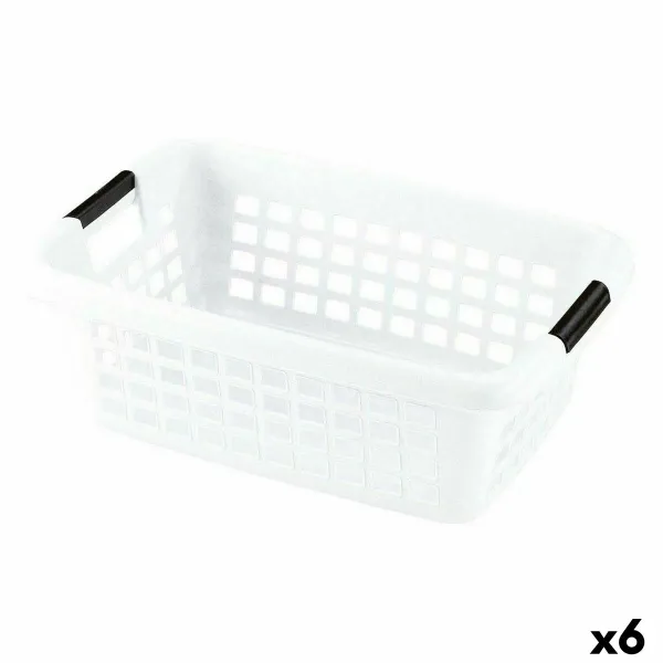 Veļas grozs Ar rokturiem Balts 50 L (6 gb.)
