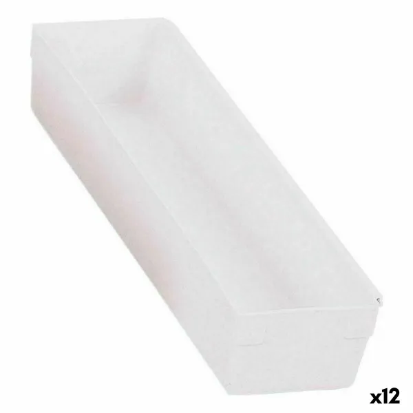 Universali dėžė Modulinis Balta 30,5 x 8 x 5,3 cm (12 vnt.)