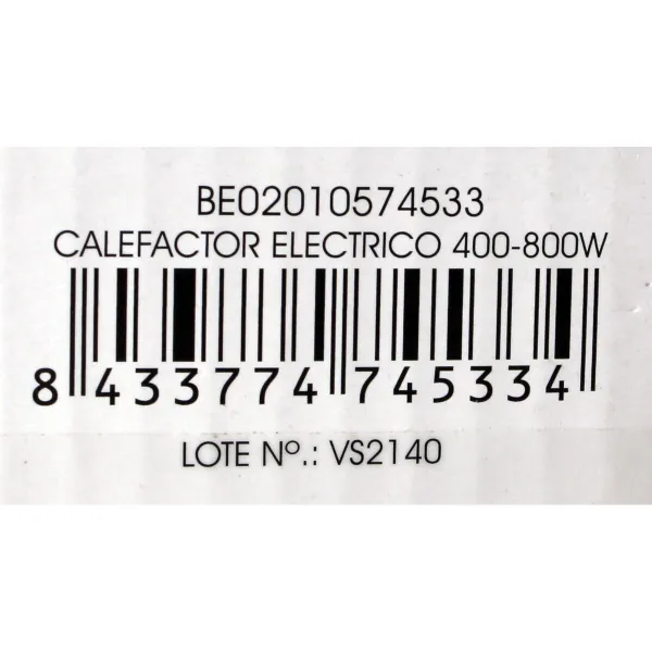Lämmitin Basic Home Elektroninen 800 W (4 osaa)