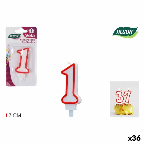 Sveču Komplekts Algon Sarkans (36 Vienības)