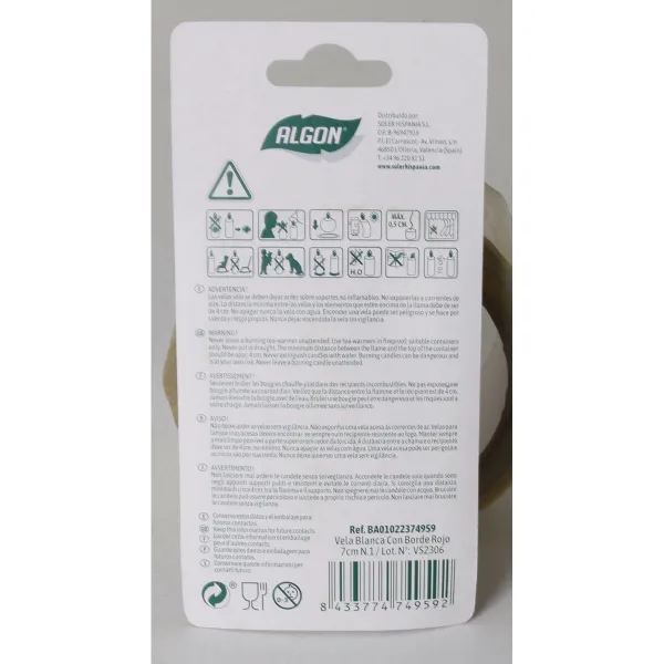 Candle Set Algon Red (36 Units)