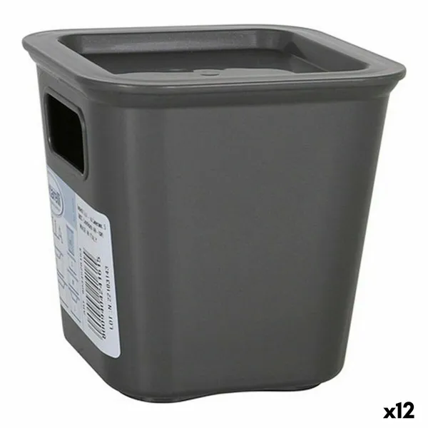 Uzglabāšanas Kaste Tontarelli Bella Pelēks 11,4 x 11,4 x 11,2 cm (12 gb.)