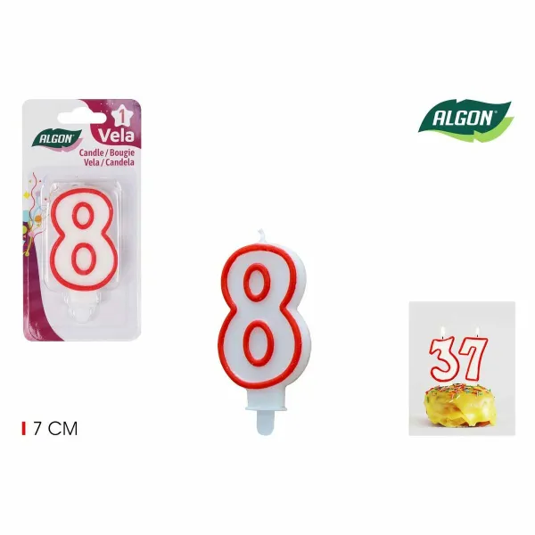 Küünla Komplekt Algon Punane (36 Ühikut)