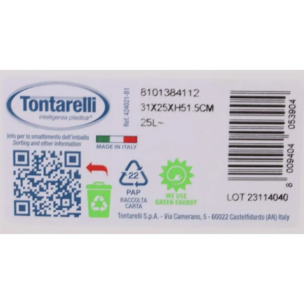 Waste bin Tontarelli Aurora White (8 Units)