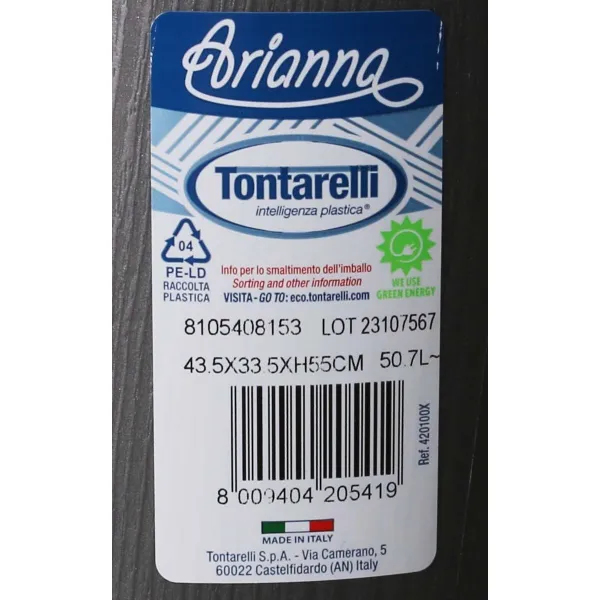 Veļas Grozs Tontarelli Arianna 44 x 35 x 55 cm (6 gb.) (44 x 35 x 55 cm)