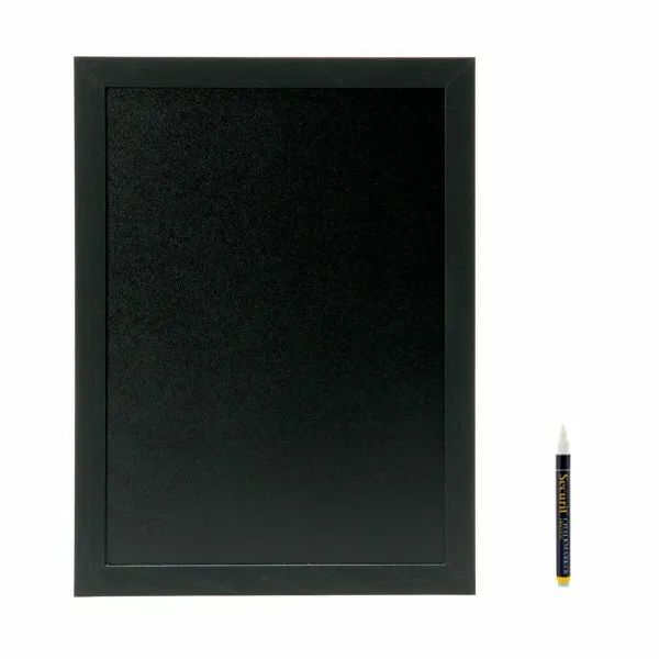 Taulu Securit Woody Tiikki Seinä Musta 40 x 20 cm
