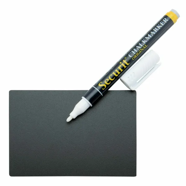 Valde / Dēlis Securit Ar atbalstu Komplekts 7,4 × 10,5 cm 20 gb. Melns