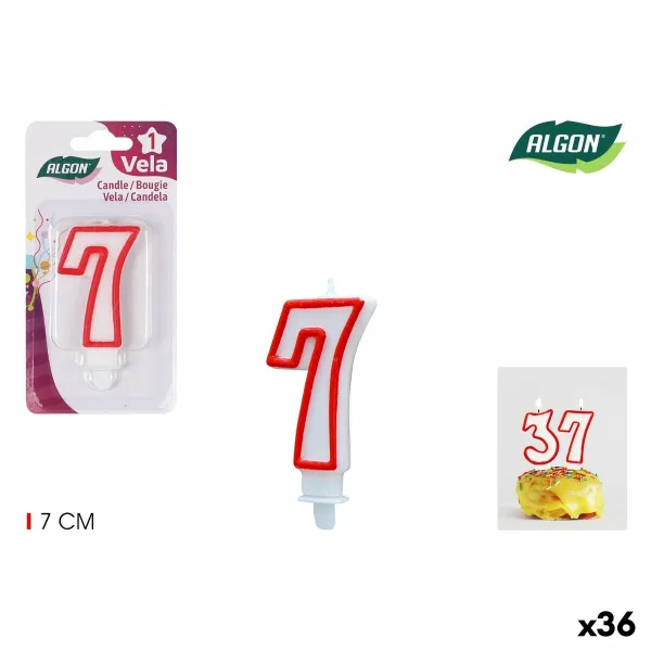 Küünla Komplekt Algon Punane (36 Ühikut)
