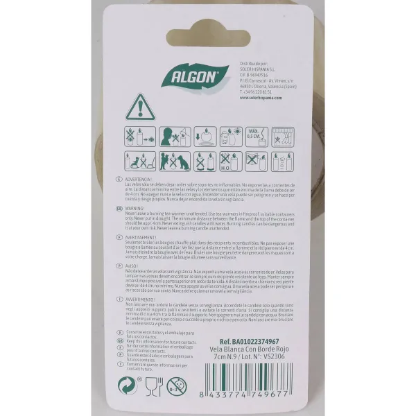 Candle Set Algon Red (36 Units)