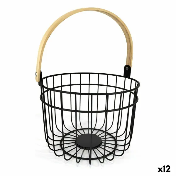 Универсальная корзина Quttin Rustic Круглая 4 mm 28 x 26,5 x 22 cm (12 штук)