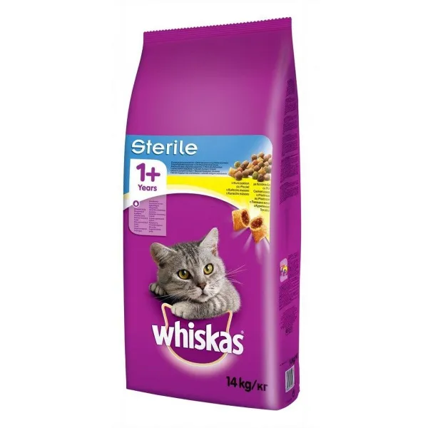 Kačių maistas Whiskas STERILE Suaugęs Višta 14 Kg