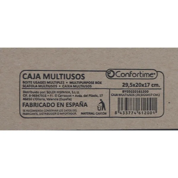 Universali dėžė Confortime Kartonas (20 vnt.) (29,5 x 20 x 17 cm)