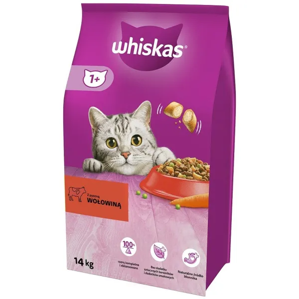 Kissanruoka Whiskas Aikuinen Nauta Pihvi 14 Kg