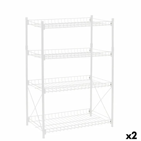 Lentyna Confortime Metalinis Balta 52 x 34 x 86 cm (2 vnt.)