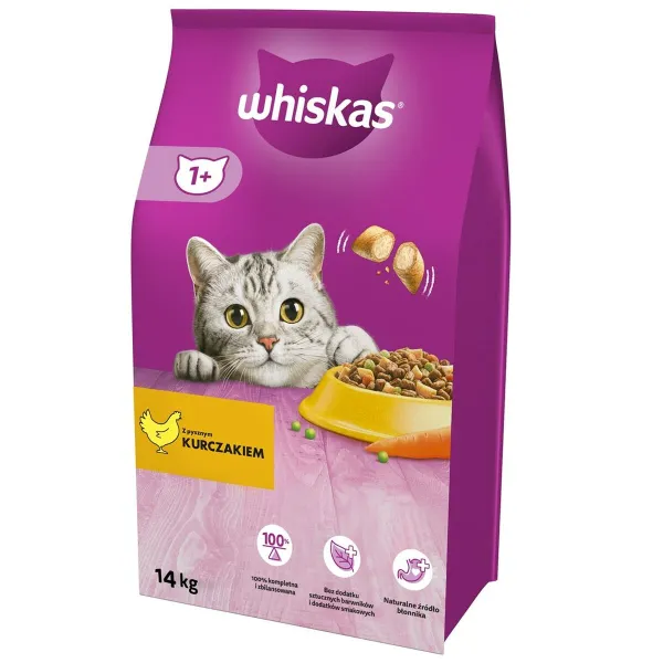 Корм для котов Whiskas Для взрослых Курица Растительный 14 Kg