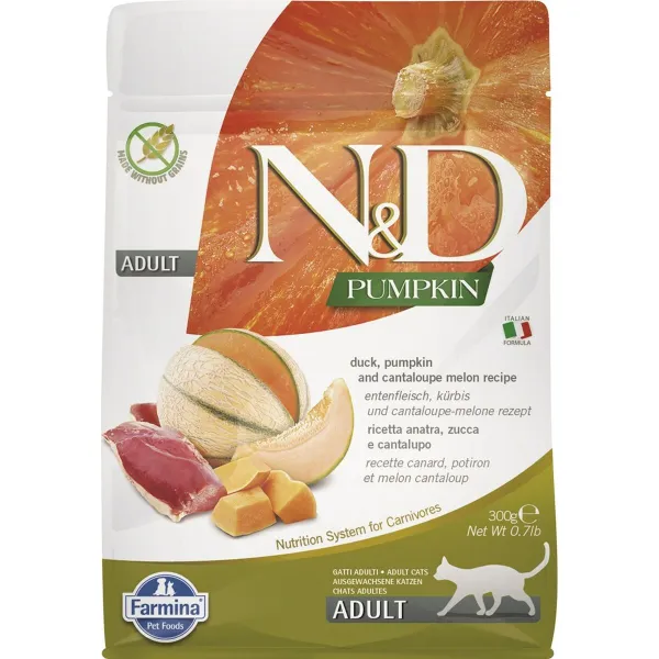 Kissanruoka Farmina N&D Aikuinen Meloni Ankka Kurpitsa 300 g