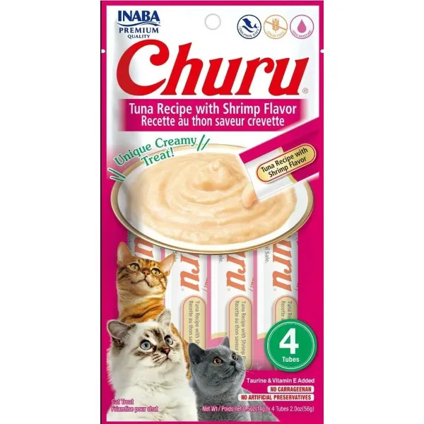 Snack for Cats Inaba Churu Тунец Рыба Креветки Морепродуктов 4 x 14 g