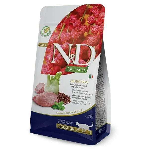 Kaķu barība Farmina Digestion Pieaugušais Piparmētra Jēra gaļa 1,5 Kg