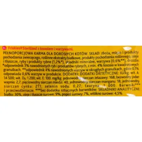 Kaķu barība Purina FRISKIES Sterilized Pieaugušais Laša krāsas Tunzivis Zivs 1,5 Kg