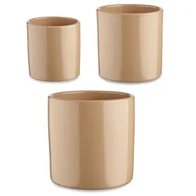 Puodų rinkinys Ibergarden Rusvai gelsva Molis Cilindras Ø 14 cm Ø 22 cm Ø 17 cm 22 x 19 x 22 cm 3 Dalys