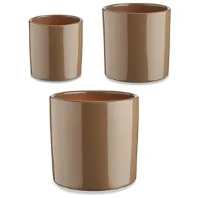 Puodų rinkinys Ibergarden Rusva Molis Cilindras Ø 14 cm Ø 22 cm Ø 17 cm 22 x 19 x 22 cm 3 Dalys