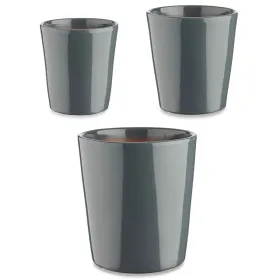 Puodų rinkinys Ibergarden Antracito Molis Cónica Ø 14 cm Ø 22 cm Ø 17 cm 22,5 x 21 x 22,5 cm 3 Dalys