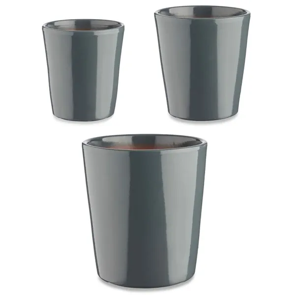 Puodų rinkinys Ibergarden Antracito Molis Cónica Ø 14 cm Ø 22 cm Ø 17 cm 22,5 x 21 x 22,5 cm 3 Dalys