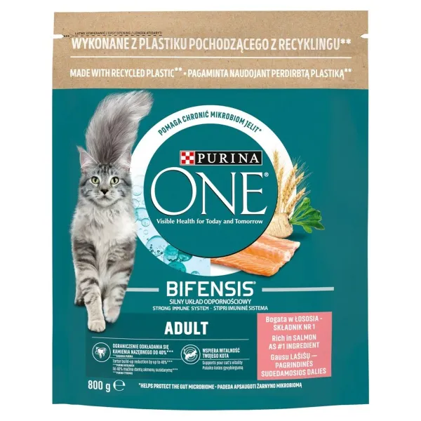 Cat food Purina One Bifensis Adult Adult Salmon Fish 800 g