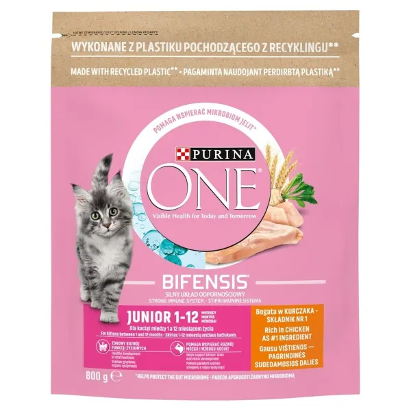 Kassitoit Purina One Bifensis Junior Kana 800 g