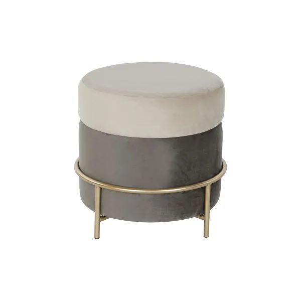 подставка для ног DKD Home Decor Коричневый Серый Позолоченный Металл 48 x 48 x 46 cm