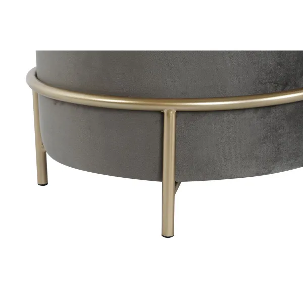 подставка для ног DKD Home Decor Коричневый Серый Позолоченный Металл 48 x 48 x 46 cm